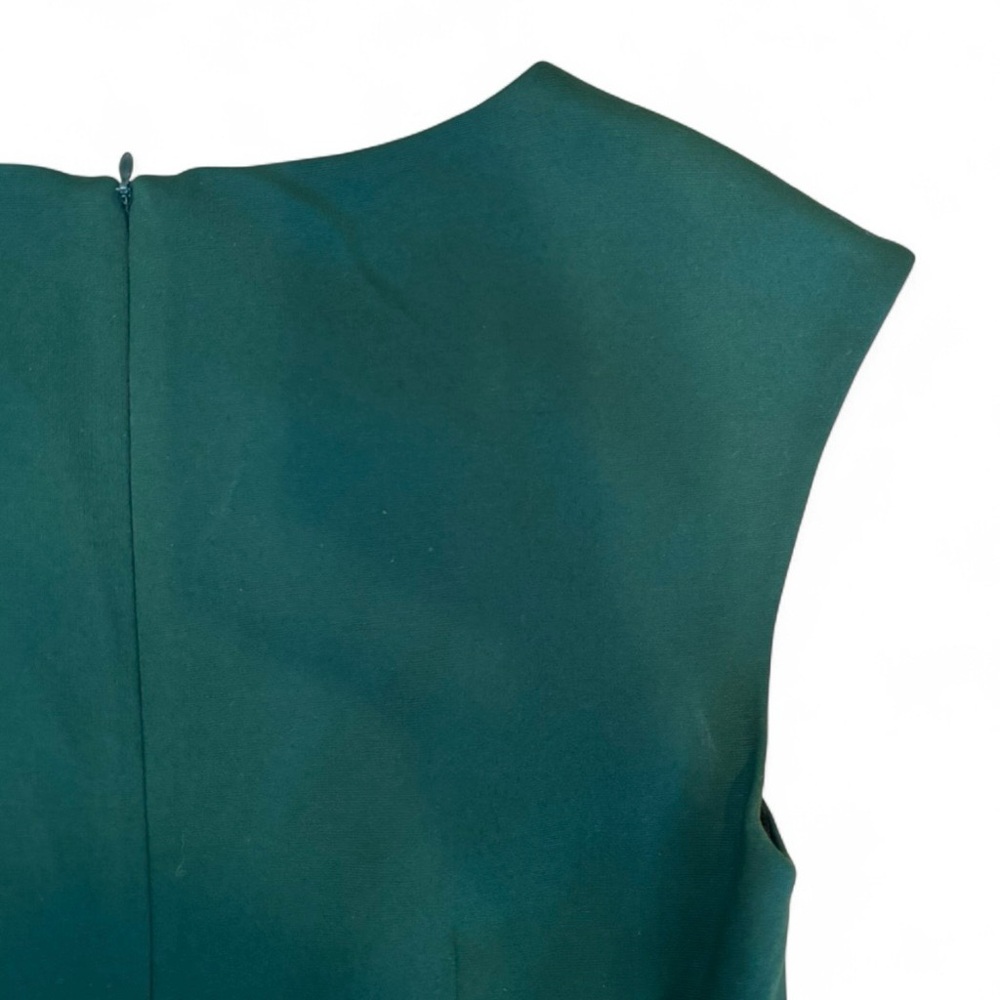 Trina Turk Emerald Green Sheath Dress Cap Sleeves - Picture 6 of 10